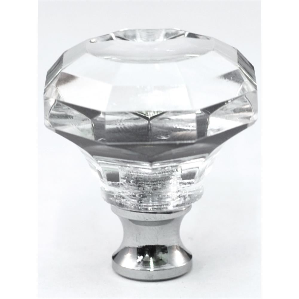 Cal Crystal M994 Crystal Excel OCTAGON KNOB in Polished Chrome
